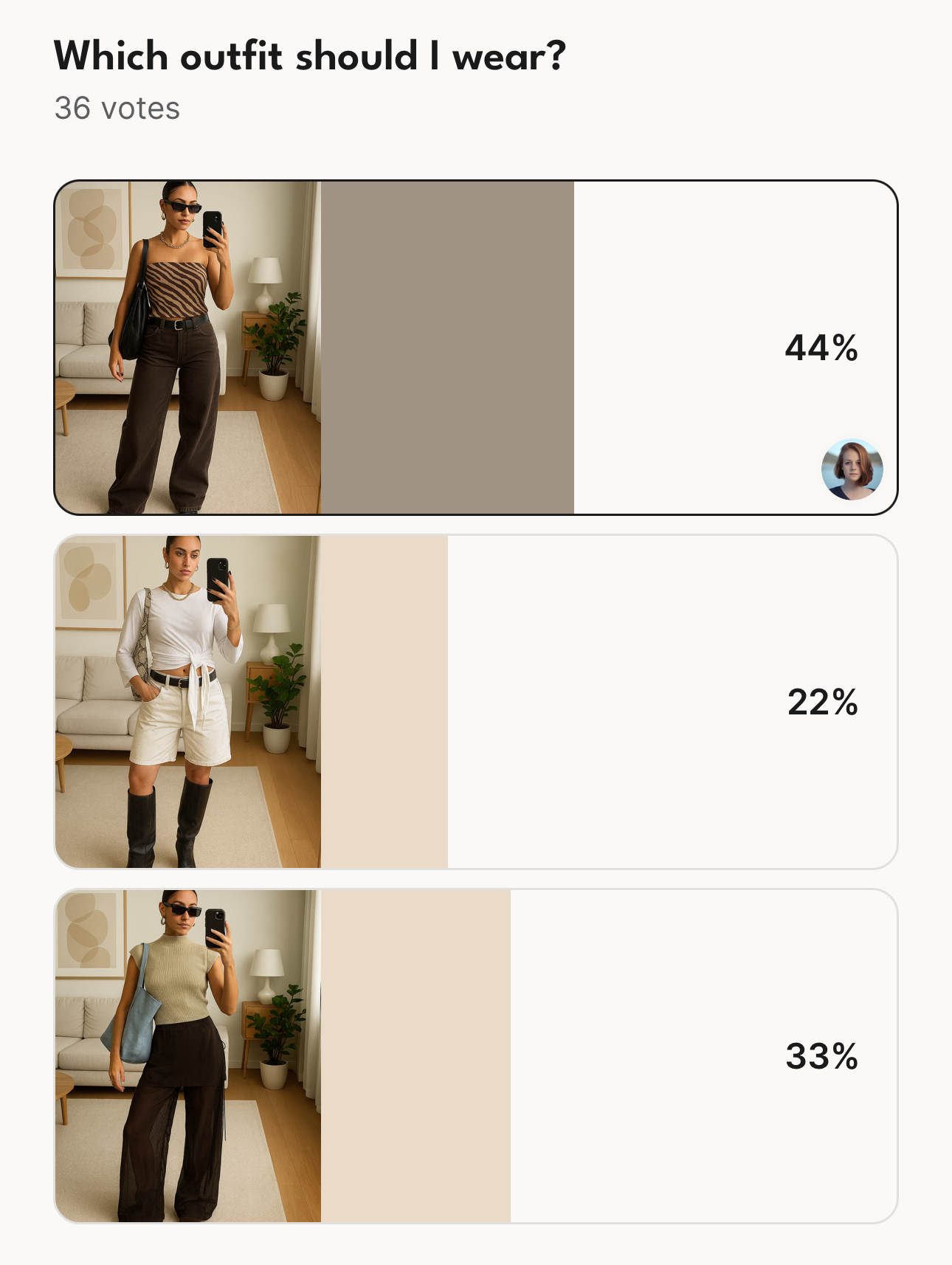 Fashion poll example